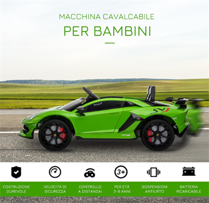 LAMBORGHINI AVENTADOR SVJ 12 V. SMALL COLORE VERDE