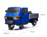 APE CAR PIAGGIO 12 V. TRICICLO COLORE BLU