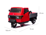 APE CAR PIAGGIO 12 V. TRICICLO COLORE ROSSO