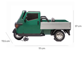 APE CAR PIAGGIO 12VOLTS RADIOCOMDATO VERDE