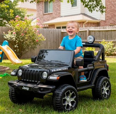 JEEP RUBICON 12 V. COLORE NERO CON TELECOMANDO