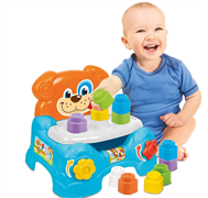 CLEMENTONI SOFT CLEMMY - POLTRONCINA PORTA MATTONCINI CON BLOCCH