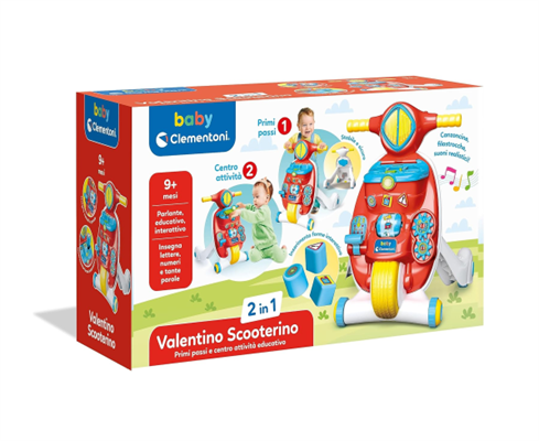 CLEMENTONI- VALENTINO SCCOTERINO PRIMI PASSI 2 IN 1