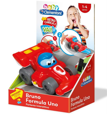 CLEMENTONI- BRUNO AUTO DA CORSA A RETROCARICA PER SFRECCIARE VER