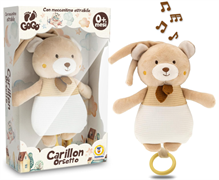 CARILLON ORSETTO MORBIDOSO GOGO 21 CM - PELUCHE MUSICALE NEONATI