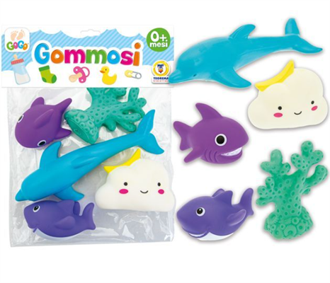 GOGO GOMMOSI ANIMALI MARINI SPRUZZO 5 PZ