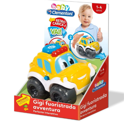 CLEMENTONI- GIGI FUORISTRADA AVVENTURA, FUNZIONE A RETROCARICA.