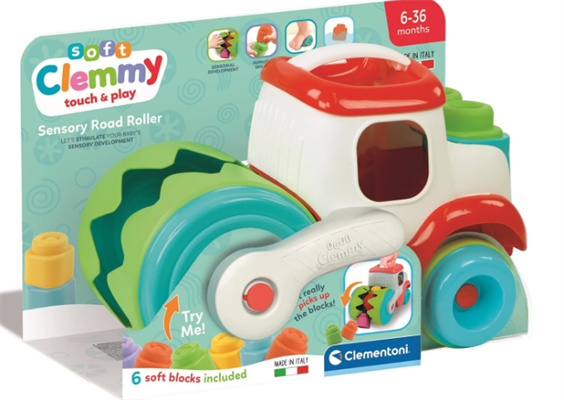 CLEMENTONI- CLEMMY RULLO SENSORIALE MANGIA MATTONCINI