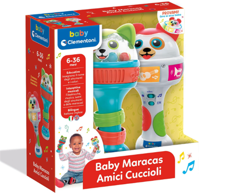 CLEMENTONI- BABY MARACAS AMICI CUCCIOLI