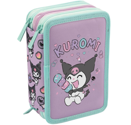 KUROMI – ASTUCCIO 3 ZIPPER – 44 PEZZI