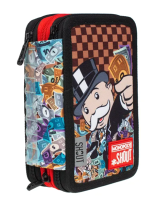 SHOUT MONOPOLY- ASTUCCIO 3 ZIPPER 44 PEZZI