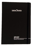 DIARIO AGENDA SMEMO DEL PROFESSORE SETTIMANALE 2026/2027 NERO