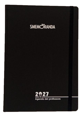 DIARIO AGENDA SMEMO DEL PROFESSORE SETTIMANALE 2026/2027 NERO