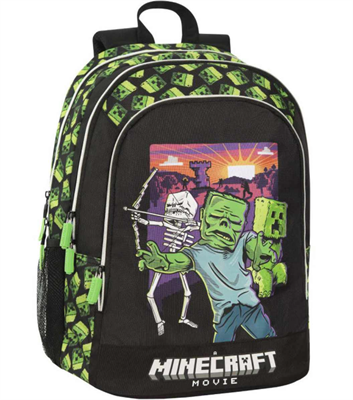 ZAINO SCUOLA 3 SCOMPARTI - MINECRAFT MOVIE