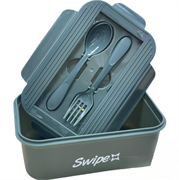 SWIPE PORTA PRANZO CON POSATE 1500ML VERDE