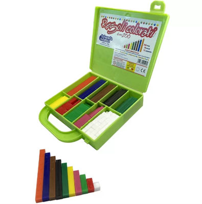 VALIGETTA REGOLI COLORATI 200 PEZZI