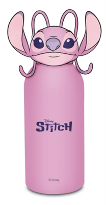 BORRACCIA TERMICA CON TAPPO SAGOMATO LILO & STITCH 350 ML ROSA