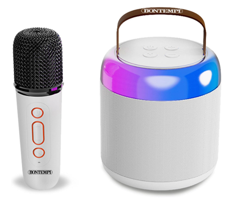 BONTEMPI CASSA ACUSTICA WIRELESS CON MICROFONO SENZA FILO E RGB