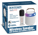 BONTEMPI CASSA ACUSTICA WIRELESS CON MICROFONO SENZA FILO E RGB