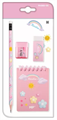 SET DI SCRITTURA MP RAINBOW CON GOMMA E TEMPERINO ROSA