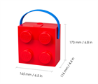 LEGO BOX PORTA PRANZO/PORTA OGGETTI CON MANICO ROSSA
