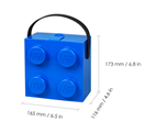 LEGO BOX PORTA PRANZO/PORTA OGGETTI CON MANICO BLU