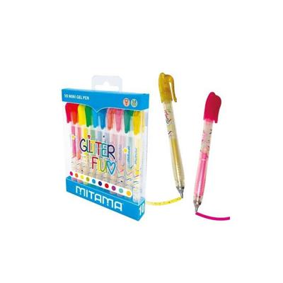 MITAMA SET 10PENNE COLORATE GLITTER FLUO CON ASTUCCIO