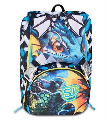 ZAINO SCUOLA SJ ESTENSIBILE BIG METAL DRAGON BOY