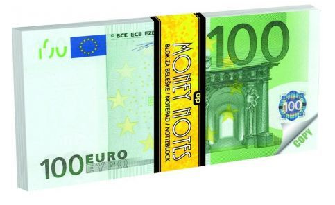BLOCK NOTES BANCONOTA 100 EURO LES BANCONOTES