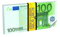 BLOCK NOTES BANCONOTA 100 EURO LES BANCONOTES