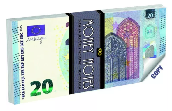 BLOCK NOTES BANCONOTA 20 EURO LES BANCONOTES