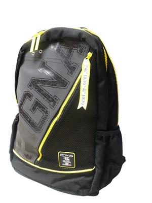 ZAINO SCOLASTICO AMERICANO SPORT PIGNA 24L NERO CON GIALLO