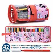 ASTUCCIO MICKEY ROSA ROLL RIPIEGABILE  PORTACOLORI 18+18