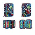 ASTUCCIO 3 ZIP BLU CON ROSSO