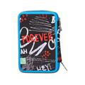 ASTUCCIO 3 ZIP BLU CON VERDE