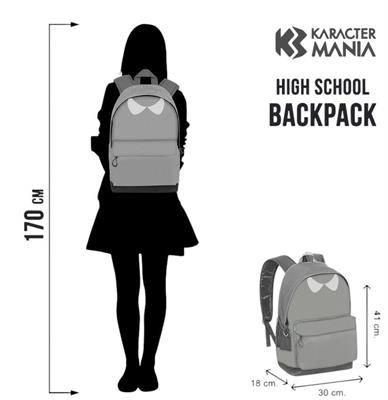 WEDNESDAY MERCOLEDÌ VARSITY-ZAINO HS FAN 2.0, NERO, 30 X 41 CM