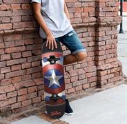 SKATEBOARD IN LEGNO DESIGN CAPITAN AMERICA