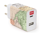 PLUG & CHARGE - CARICABATTERIE DA MURO - USB + USB-C