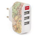 PLUG & CHARGE - CARICABATTERIE DA MURO - 3 USB