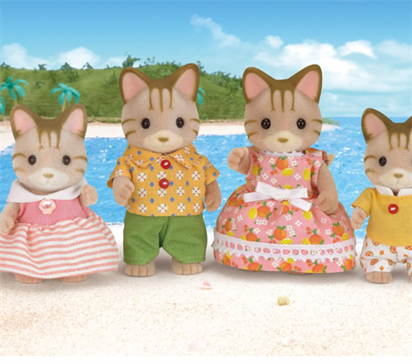 SYLVANIAN FAMILIES 5180 FAMIGLIA GATTI STRIATI