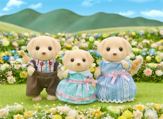 Famiglie Sylvanian Famiglia Di Labrador Giallo Bambini