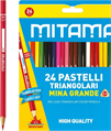 12 PASTELLI JUMBO TRIANGOLARI MITAMA