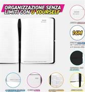 AGENDA GIORNALIERA MINI 2025-2026, DIARIO 16 MESI NERA