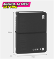 AGENDA GIORNALIERA MINI 2025-2026, DIARIO 16 MESI NERA