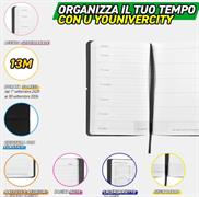 AGENDA SETTIMANALE 2025-2026, DIARIO 13 MESI ROSSO
