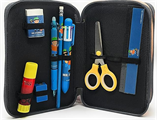 ASTUCCIO COMPLETO DI 44 PEZZI A TRE ZIP CON PORTAPENNE