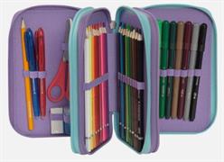ASTUCCIO 3 ZIP COMPLETO SCUOLA MOFU MOFU UNICORNO LILLA