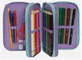 ASTUCCIO 3 ZIP COMPLETO SCUOLA MOFU MOFU UNICORNO LILLA