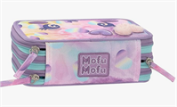 ASTUCCIO 3 ZIP COMPLETO SCUOLA MOFU MOFU UNICORNO LILLA
