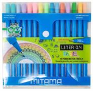 MITAMA, PENNA LINER 0.4 PASTEL. ASTUCCIO DA 15 PEZZI
